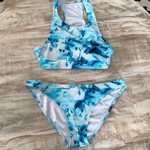 EUC Cupshe 2-piece tie dye swim suit, size Small